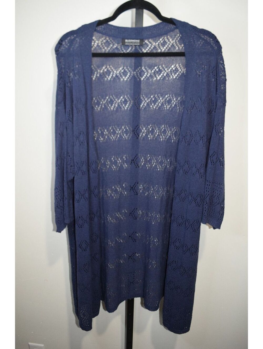 BloomChic Navy Crochet Cardigan Size 18-20 Open Front Duster